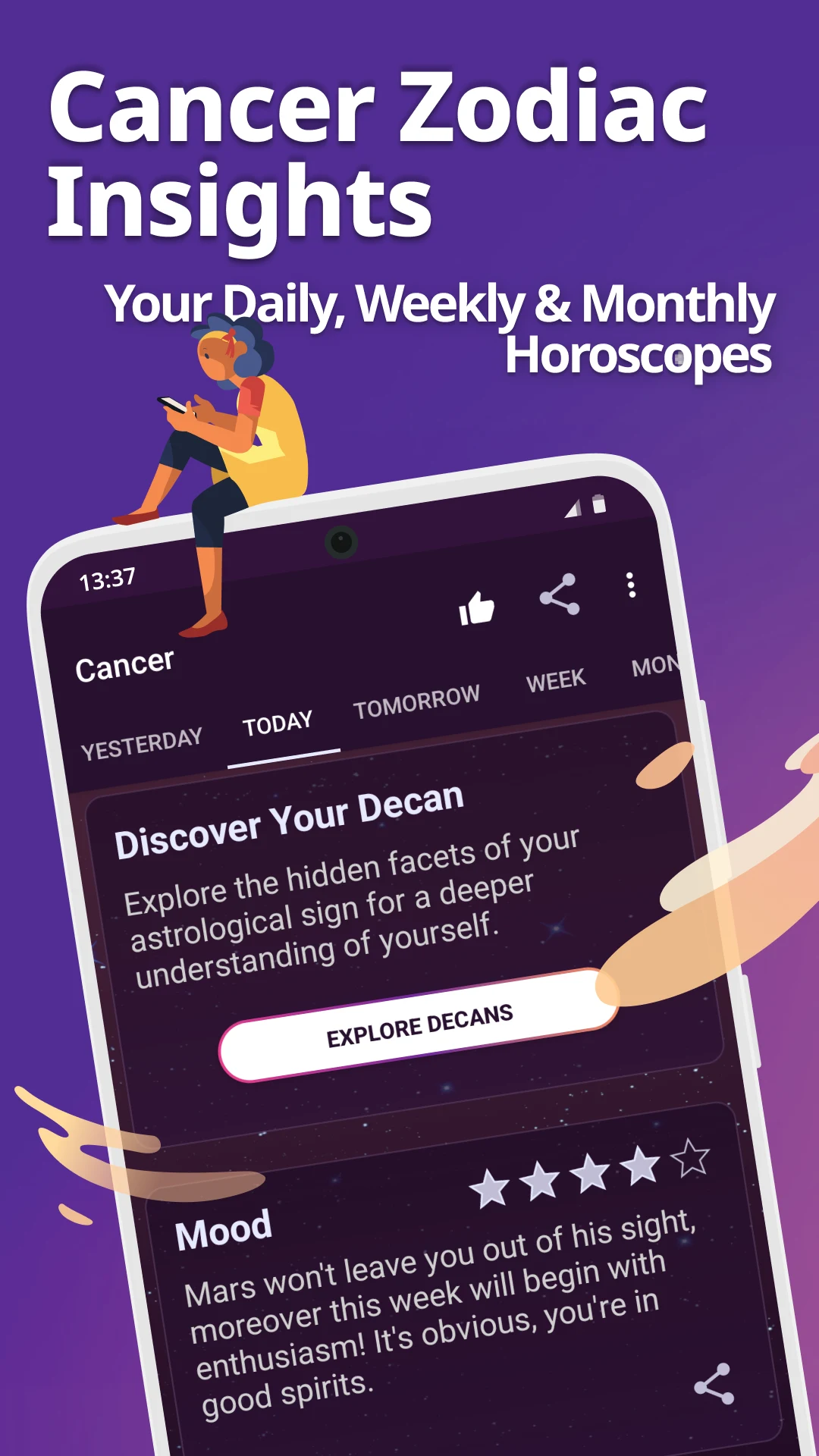 Cancer Horoscope & Astro Chat screenshot